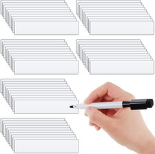 60 Pack 2.36 X 0.51 Inches Magnetic Baseball Lineup Board Tabs White Magnetic Dr
