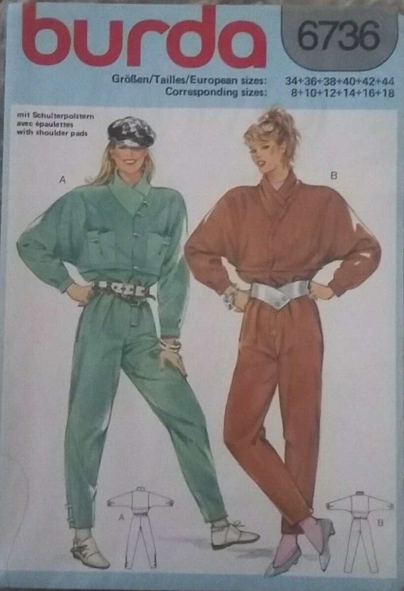 BURDA Vintage Sewing Patterns 70's & 80's Dresses Pants