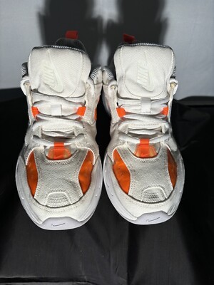 Size 7.5 - Nike MIAMI M2K Tekno Canvas White Hyper Crimson Orange BV0970-100 