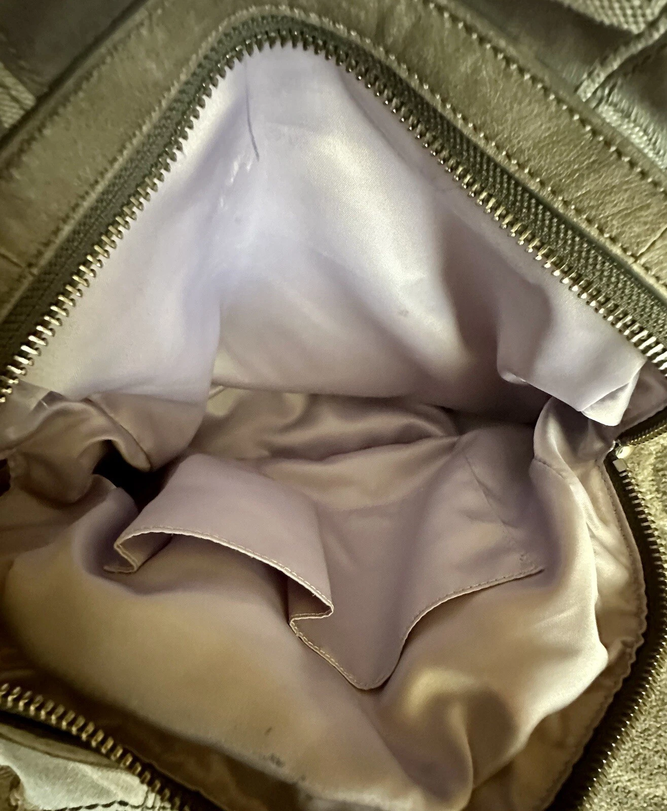 Borsa Coach Op Art Maggie argento grigio tela e pelle stile hobo #13894 Boho