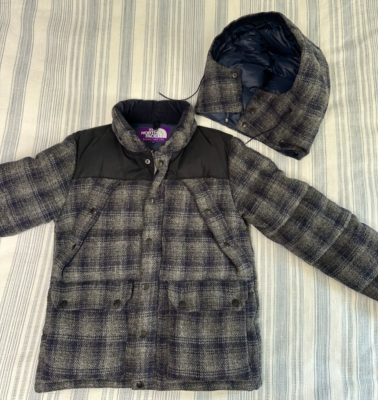 TNF The North Face Purple Label Harris Tweed Collab. Down Jacket