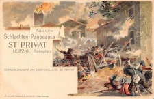L002 Germany 1895 military battle aus dem Schlachten-Pa St Privat litho postcard