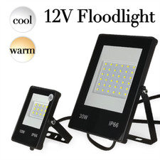 12V LED Floodlight 10W 30W 50W Hardwired Cool/Warm White No Plug Outdoor Garden