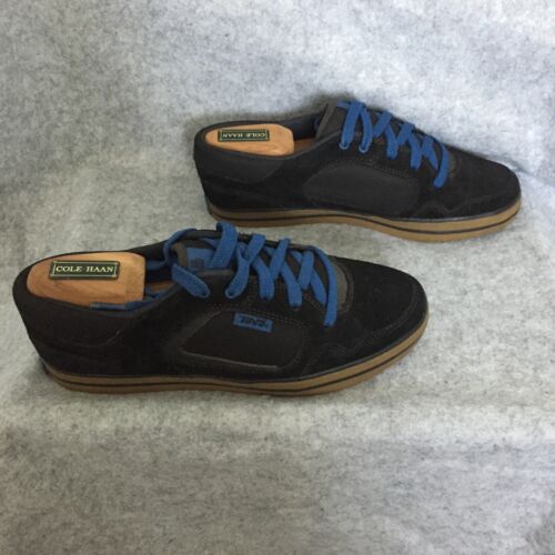 Teva Suede Mesh Sneakers w/ Spider Rubber, Men's 7 (Black w/ Blue Laces) - Picture 3 of 8