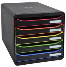 EXACOMPTA Schubladenbox BIG-BOX PLUS, 5 Schübe, harlekin