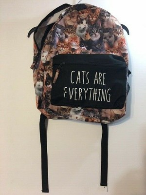 cats are everything backpack