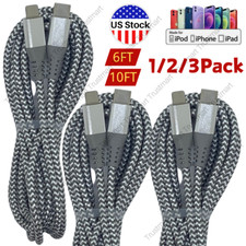 6/10Ft 20W PD Fast Charging Cable USB C Charger Cord For iPhone 14 13 12 11 Pro
