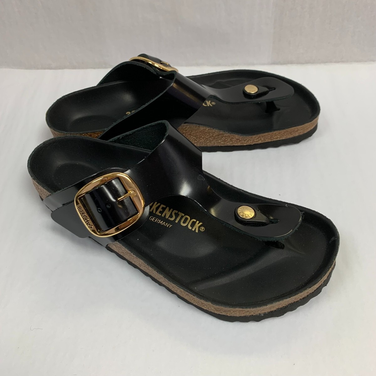 Birkenstock New w/o Box Gizeh Big Buckle High Shine Black
