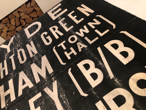 Manchester 222 Bus Route Destination Blind 1960’s 34”x37”- 5 Hyde Haughton Green - Picture 5 of 11