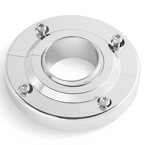 Polish Universal Chrome Aluminum 1 3/4" Steering Column Swivel Floor Mount Base - Picture 5 of 12