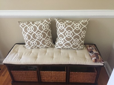 Pottery Barn Entryway Storage Bench Mahogany Brown Ebay
