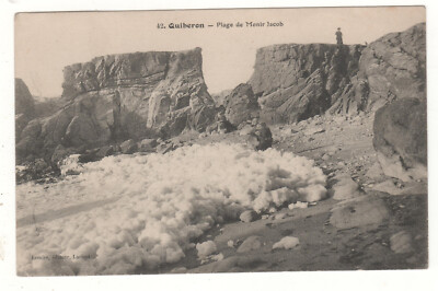 CPA 56 - QUIBERON: PLAGE DE MONIR JACOB (MORBIHAN) GESCHRIEBEN