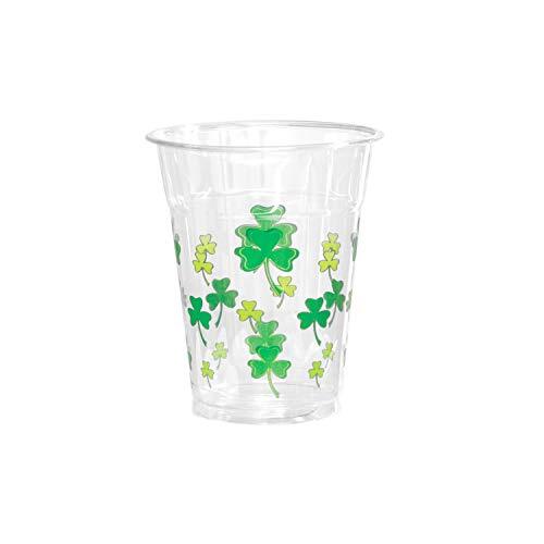 60 Pack 12oz St. Patrick's Day Disposable Plastic Cups for Party Beer Beverage