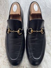 GUCCI Jordaan Horsebit Black Leather Loafer 8 / 8.5 US 1953 Moccasin $1000
