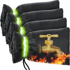 Outdoor Faucet Cover for Winter - 4 Packs 7.09''W x 10.24''H Water Socks...