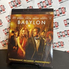Babylon (4k Ultra HD, 2022) W/ Slipcover NO DIGITAL CODE