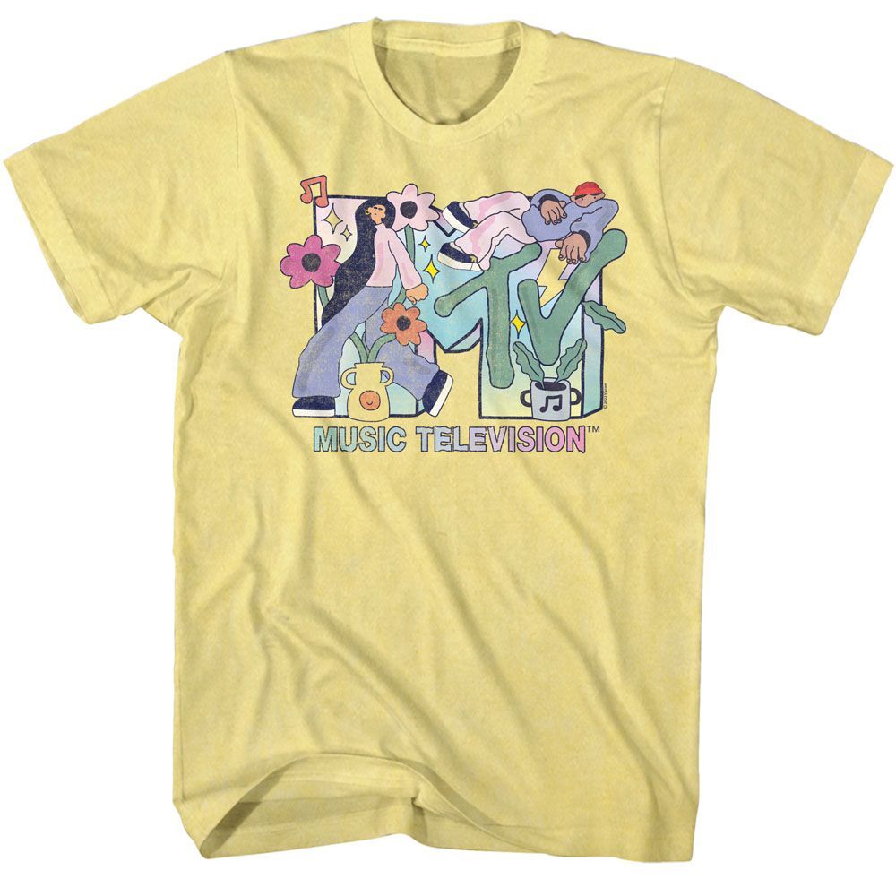 MTV Gradient Yellow Heather T-Shirt