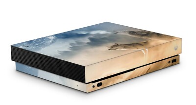 Xbox One X Aufkleber Skin Klebefolie Schutzfolie Sticker Skins Wolf Howling Moon