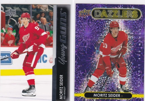 2021-22 Upper Deck #469 MORITZ SEIDER YOUNG GUNS R/C W/ #DZ-67 PURPLE DAZZLERS