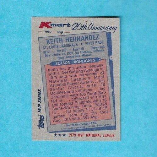 1962-1982 TOPPS K-MART AL & NL MVP'S PICK YOUR PLAYER MANTLE MAYS AARON & MORE - Picture 72 of 88