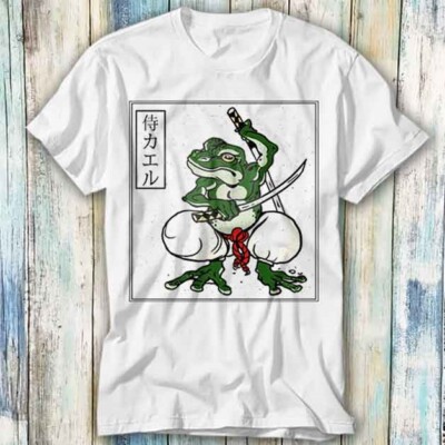 T-Shirt Samurai Ninja Froschkröte Meme Geschenk Top Unisex 871