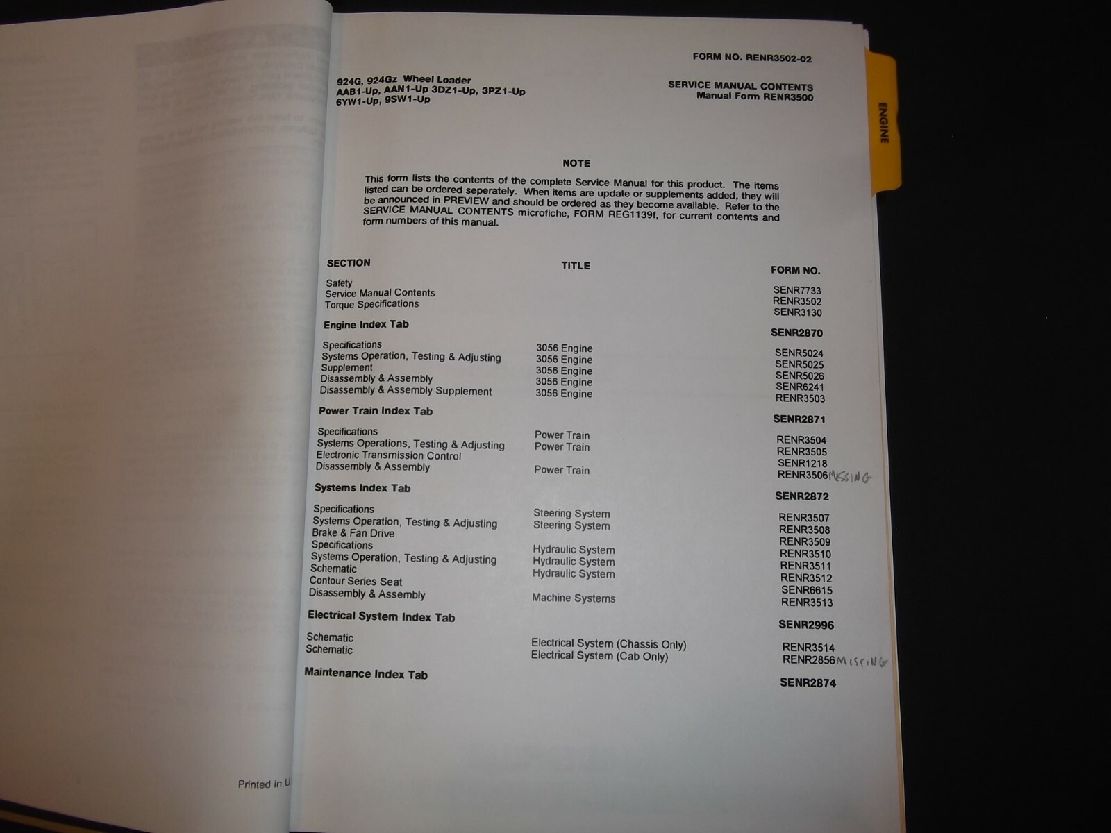 CAT CATERPILLAR 924G 924Gz WHEEL LOADER SERVICE SHOP REPAIR BOOK MANUAL ...