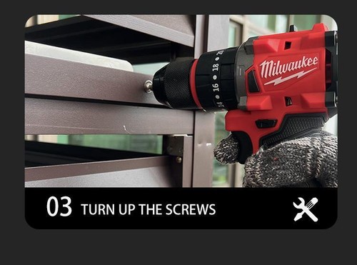Milwaukee Brushless Impact Drill Rechargeable 18V High Torque Power Tool - Picture 10 of 24