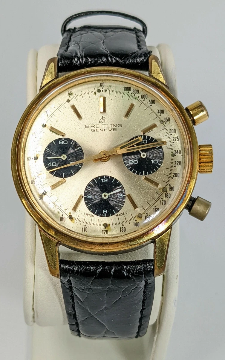 Vintage 1970 s Gold Face Breitling 815 Chronograph