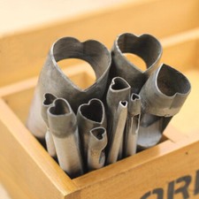 New 7pcs/set Diy Leather Craft LOVE Heart Puncher Leather Punch Hole Tool