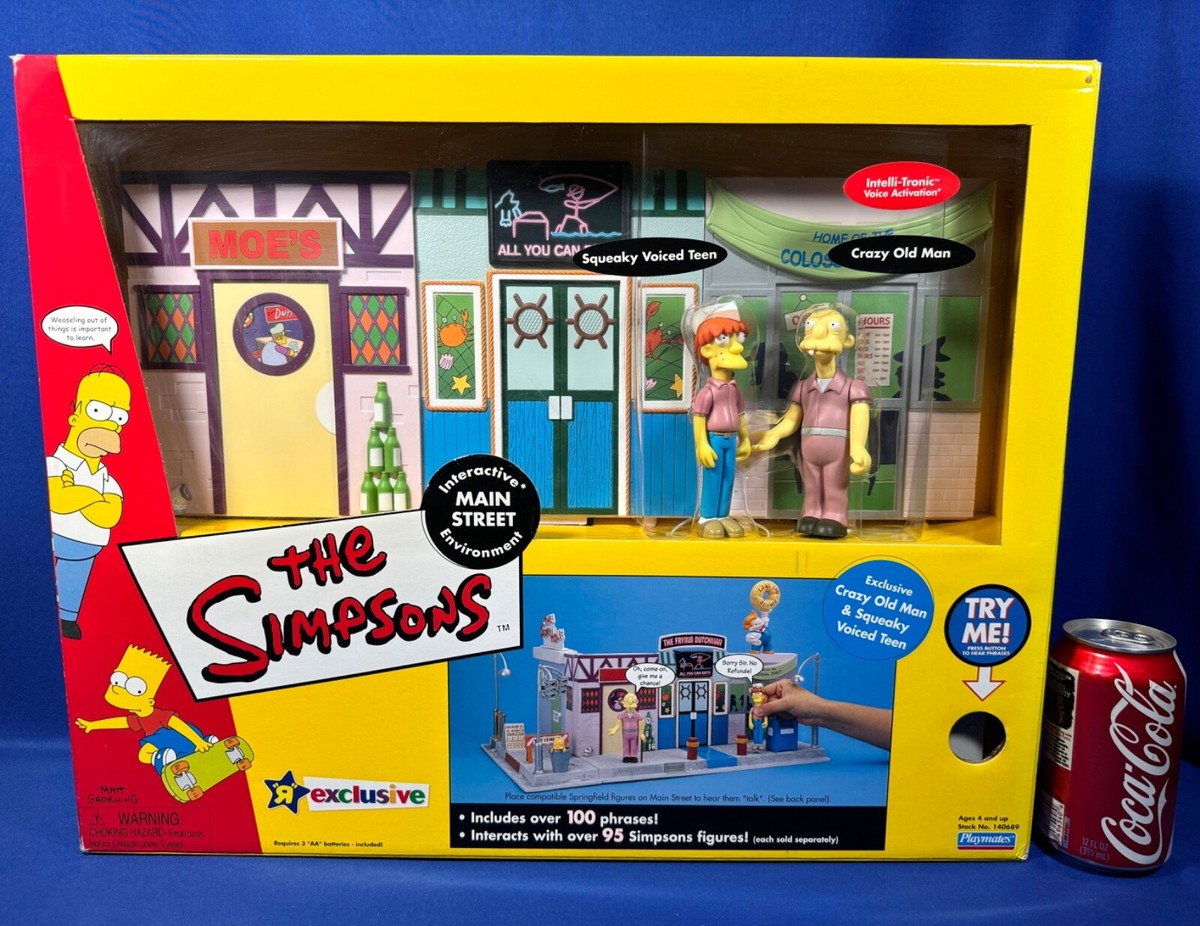MAIN STREET PLAYSET WOS Simpsons Interactive Environment CRAZY OLD