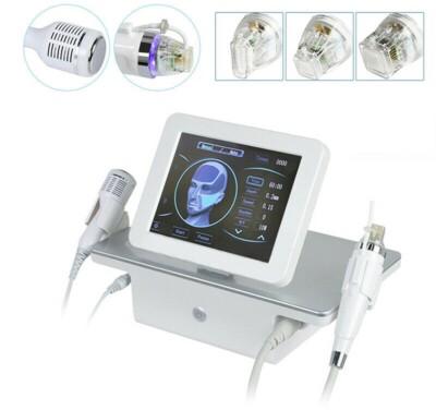Portable 2 Handles RF Machine Cold Hammer Face Skin Lift Wrinkle Removal Device
