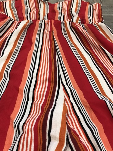*Vestido Mameluco Grande Rue21 L Rojo Naranja Blanco Negro Poliéster Spandex Vietnam - Imagen 11 de 12