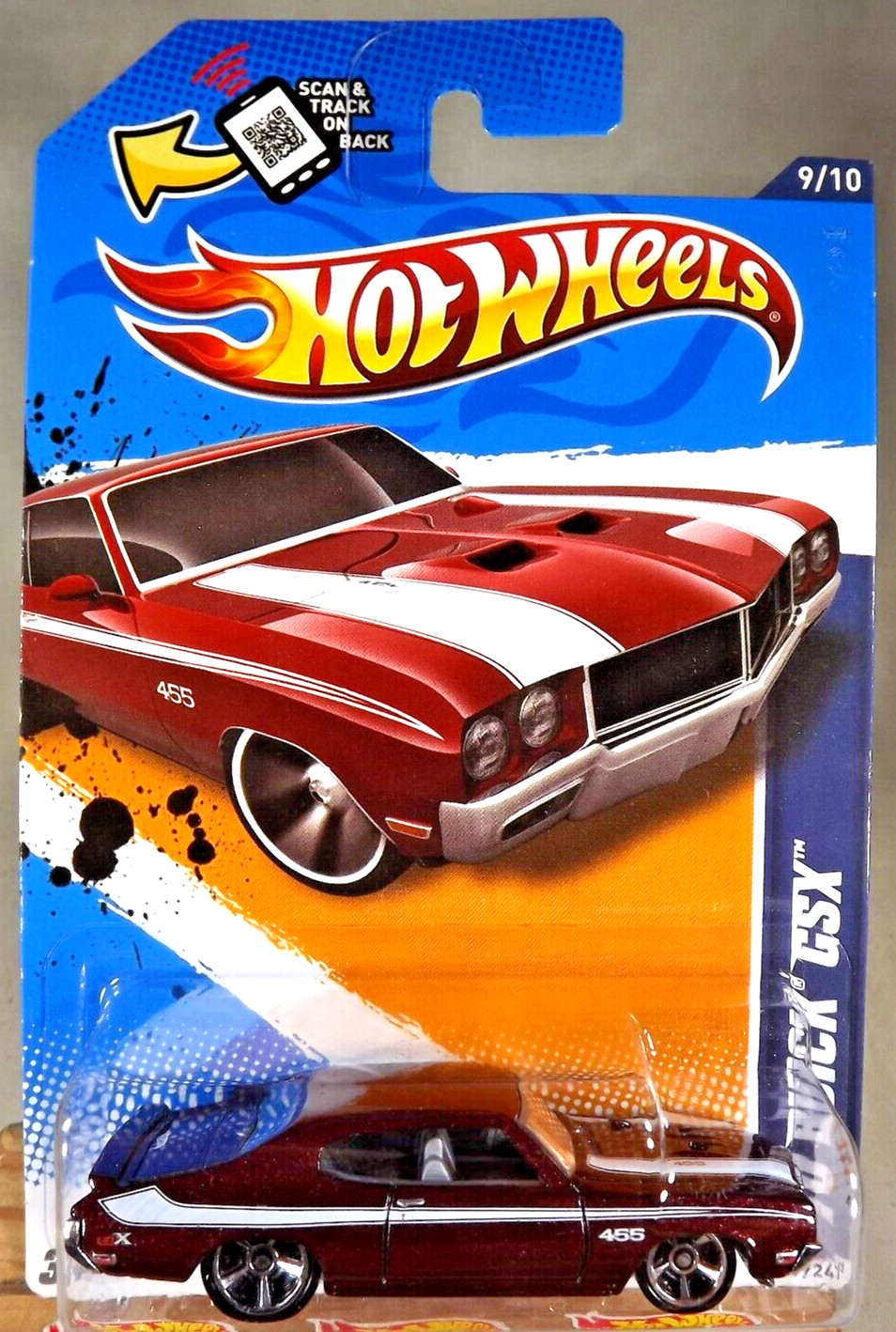 2012 Hot Wheels #109 Muscle Mania-GM 9/10 '70 BUICK GSX Dark Maroon w/MC5 Spokes