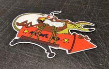 Wile E. Coyote Funny Gasser Rat Rod Hot Rod Vintage Racing Rat Fink Decal Wile E. Coyote Funny Gasser Rat Rod Hot Rod Vintage Racing Rat Fink Decal