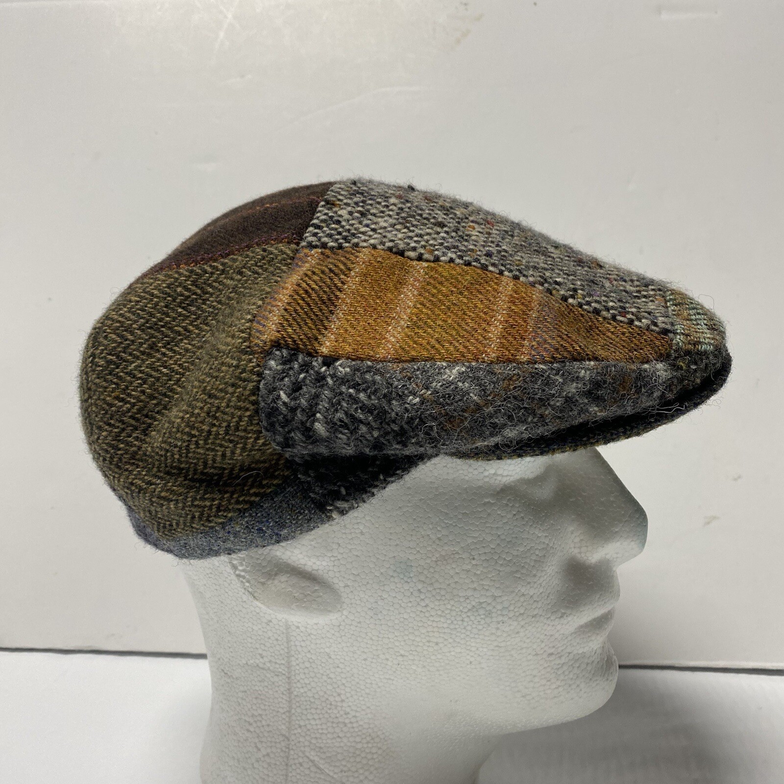 Jonathan Richard Tweed Patchwork Wool Newsboy Fla… - image 2