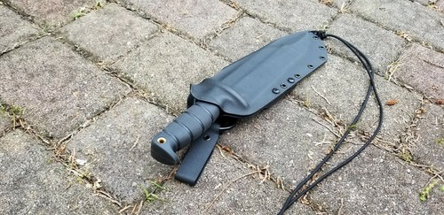 Fodero Kydex personalizzato per coltello ONTARIO SP-10 RAIDER BOWIE e DANGLER, stile TACO - Foto 3 di 12