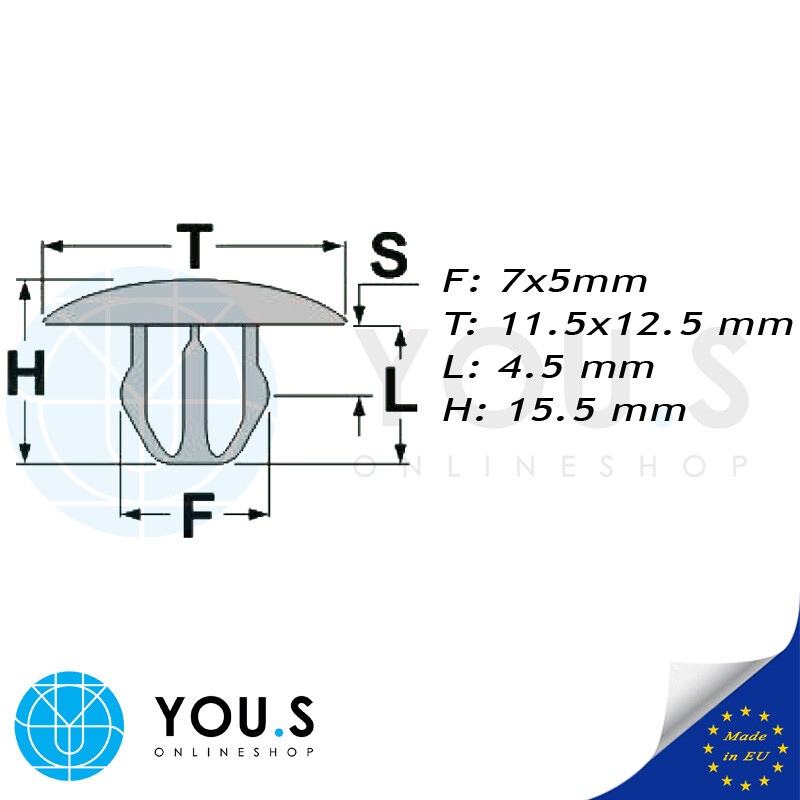 10x Verkleidungsclips 8mm - Befestigungsclips Für Motorabdeckung VW Audi