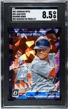 2021 Donruss Optic #20 Juan Soto RED CRACKED ICE PRIZM /7 SGC 8.5 (2/7)