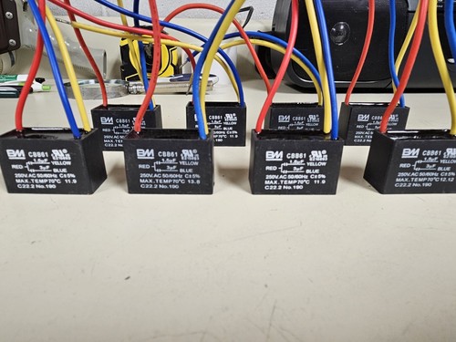 Ceiling Fan Capacitor Three Wire Red + Yellow At 1.5 UF And Blue At 3. 0 UF - Picture 5 of 5