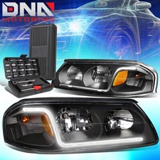 For 2000-2005 Chevy Impala Black Housing Amber Side Led Drl Headlight Lamptools For 2000-2005 Chevy Impala Black Housing Amber Side Led Drl Headlight Lamptools