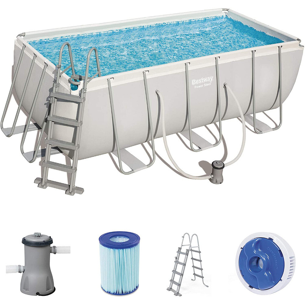 Piscina sobre el Suelo bestway 56456 CM.412X 201X122 Completo Por Accesorios