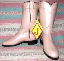 Women's Vintage Justin Diamond J Pearl Leather Roper Cowboy Boots 6 B NEW in Box