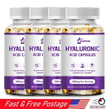 Hyaluronic Acid 850mg Vitamin C 30 mg For Joint and Skin Health 60/120/240 Caps