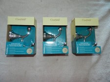 Lot of 3 Franklin Brass Crestfield Double Towels Hook 125861 Polished Chrome