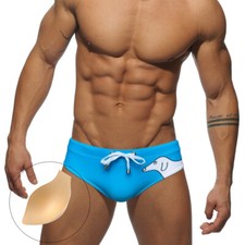 Men's Triangle Low-rise Swimming Fashion Trunks Quick Dry Printed Beach Trunks