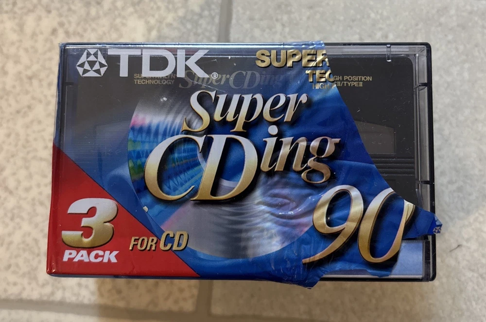 TDK Super CDing 90 3er-Pack Audiokassetten. unbenutzt