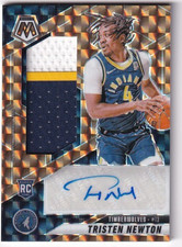 2024-25 Panini Mosaic NBA No. RJA-NEW Tristen Newton Rookie Patch 34/75