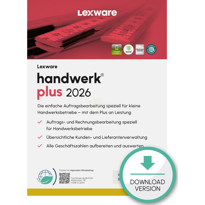 Lexware Handwerk Plus 2026 Abonnement Lizenz 1 Pc 1 Jahr (Download) - Bild 2