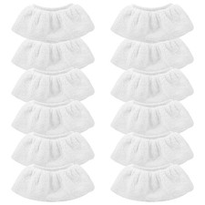 GAOHAN 12 Microfibre Steam Cleaning Cloths, Washable One Size, White