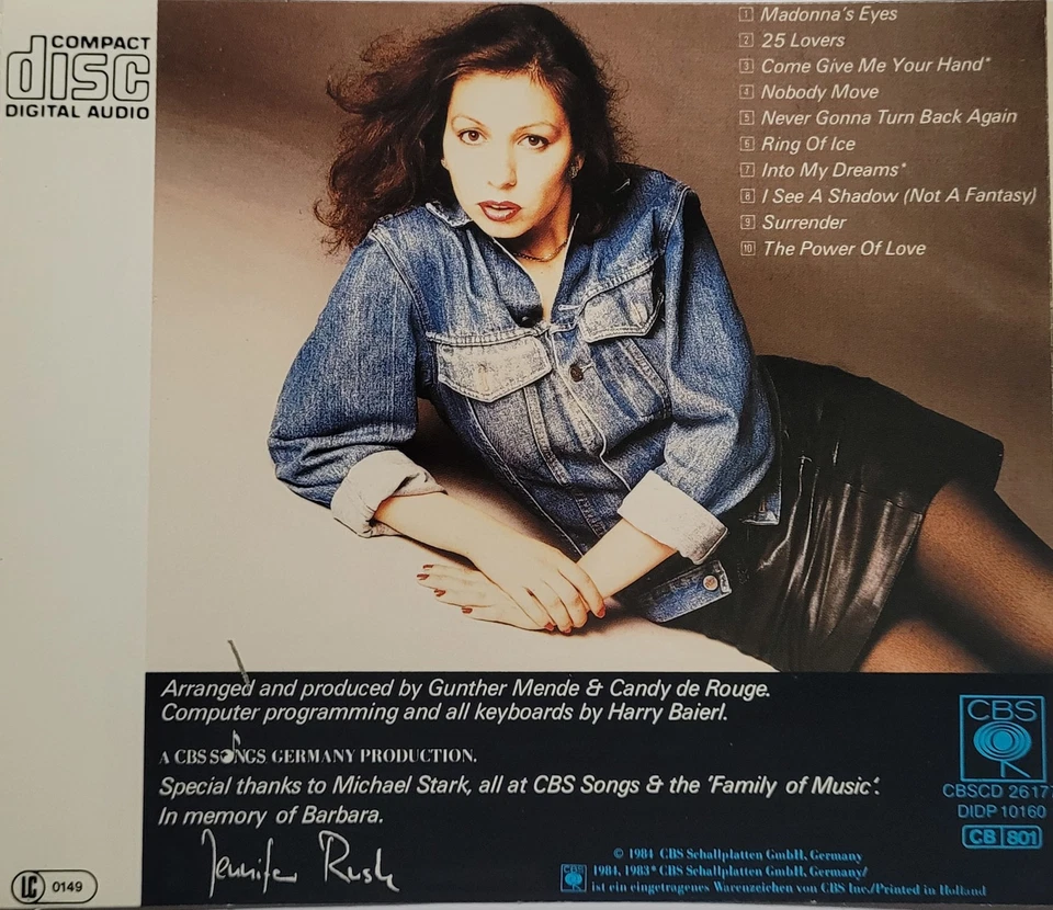Jennifer Rush - Jennifer Rush (CD, 1984) Ring of Ice - Bild 2 von 3